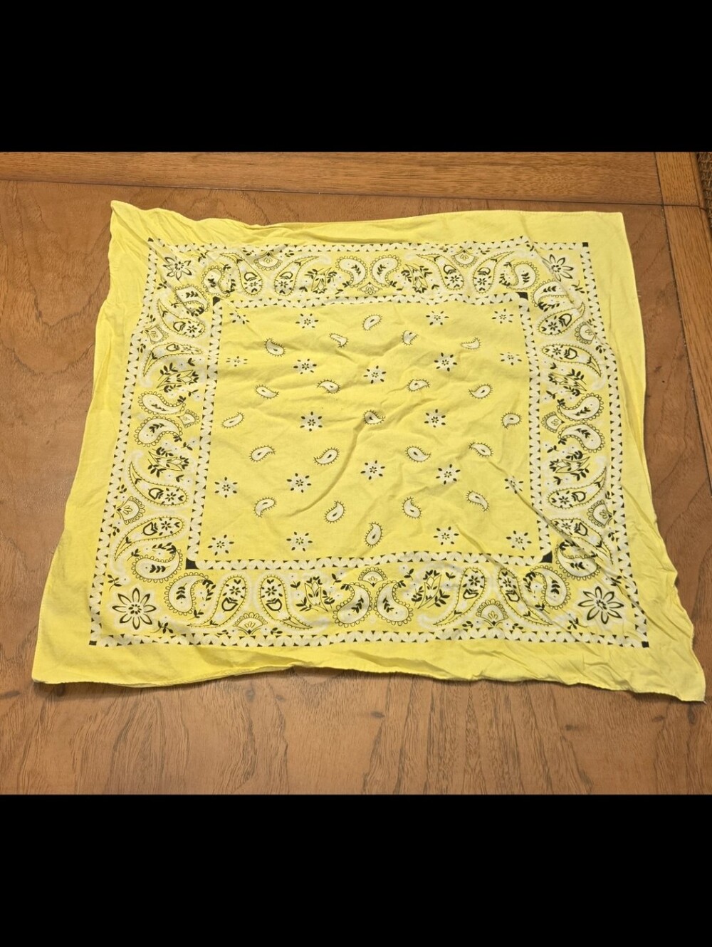 Light Yellow Paisley Bandana